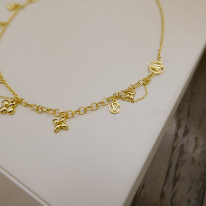 [Lucas Jewelry]BLOOMING SUPPLE NECKLACE BRASS