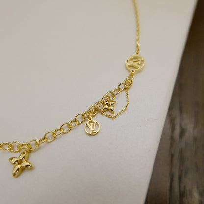 [Lucas Jewelry]BLOOMING SUPPLE NECKLACE BRASS