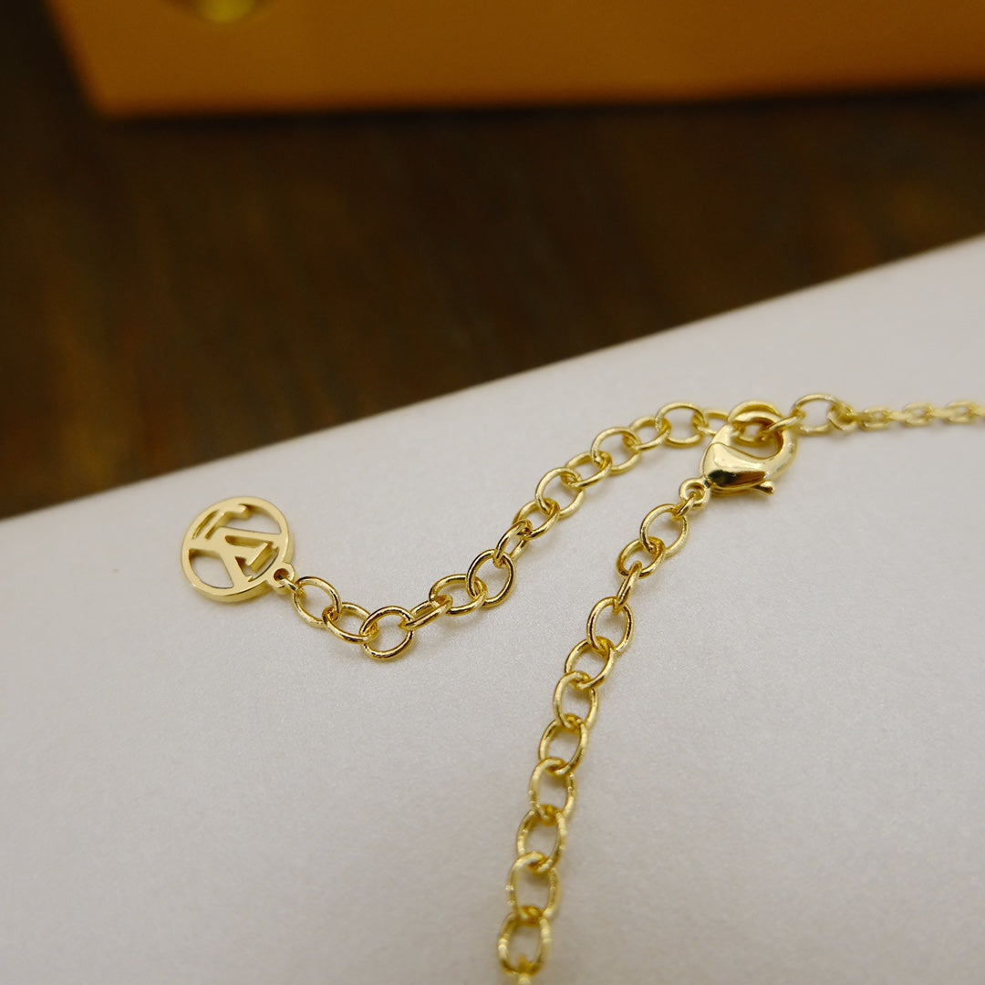 [Lucas Jewelry]BLOOMING SUPPLE NECKLACE BRASS