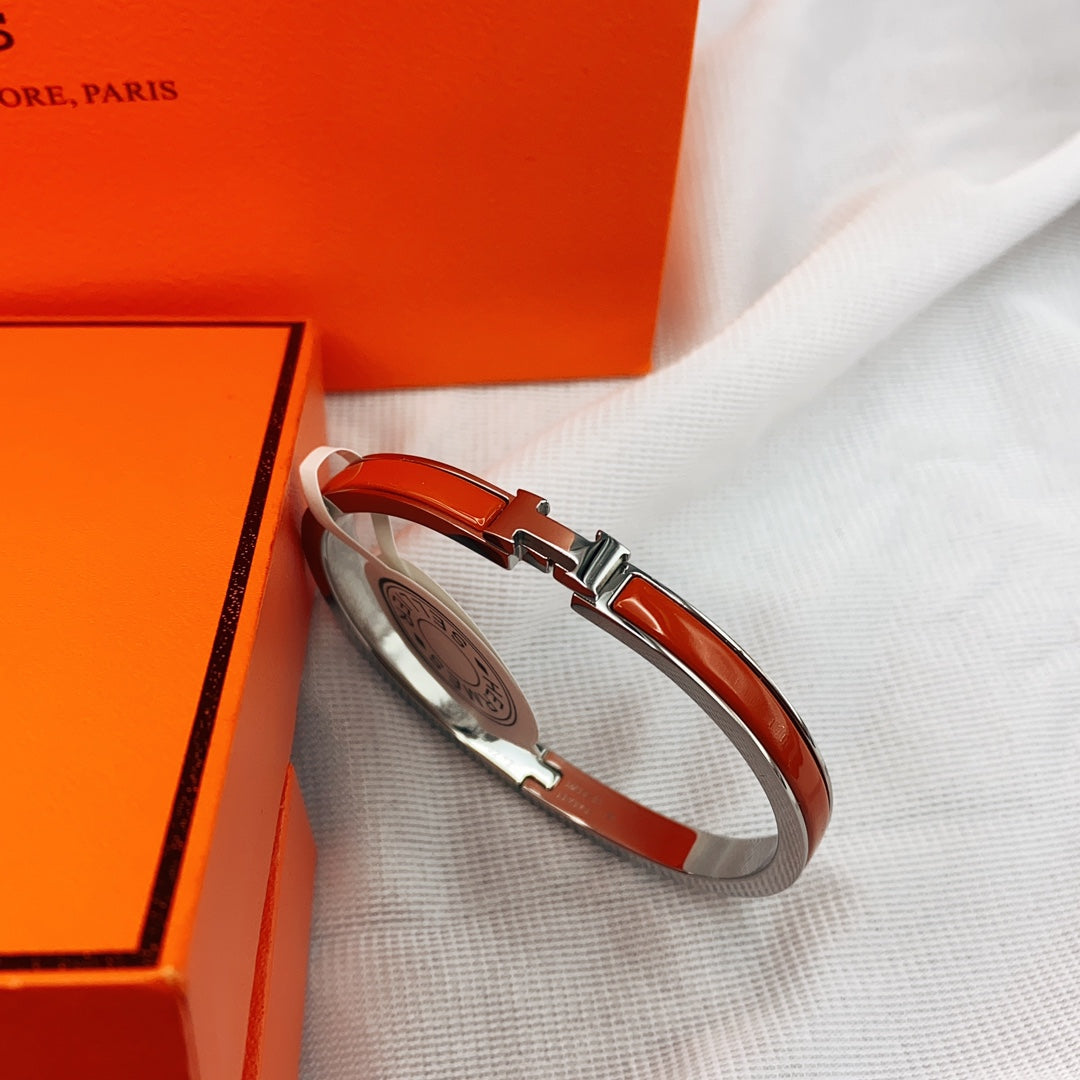 [Lucas Jewelry]CLASSIC HM CLIC RED 8MM ENAMEL BRACELET