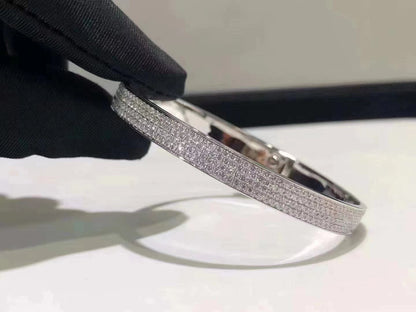 [Lucas Jewelry]HM KELLY BRACELET IN SILVER AND FULL PAVE DIAMOND