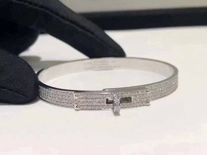 [Lucas Jewelry]HM KELLY BRACELET IN SILVER AND FULL PAVE DIAMOND