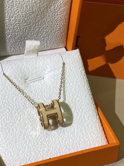 [Lucas Jewelry]HM CLIC YELLOW ENAMEL GOLD NECKLACE