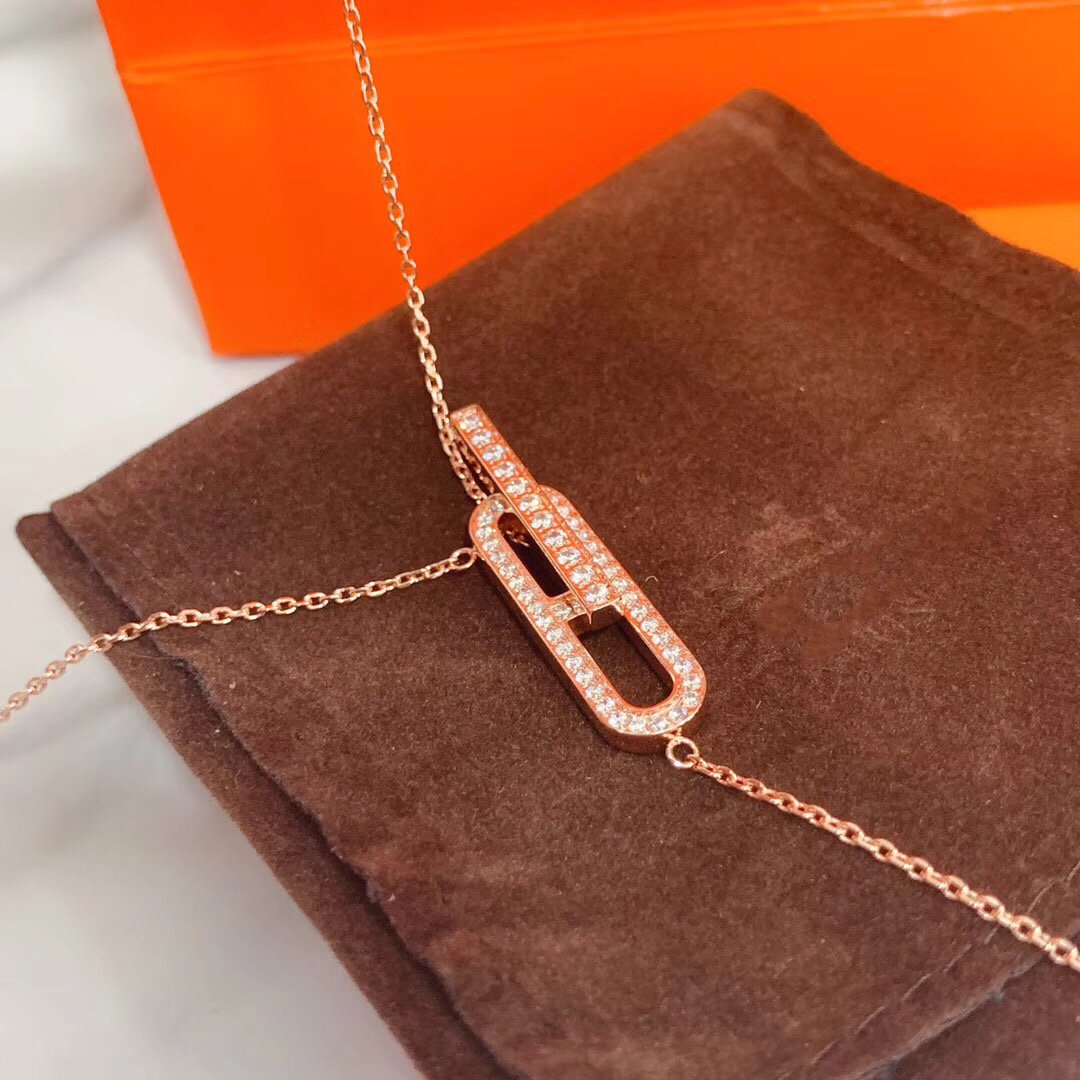 [Lucas Jewelry]HM NECKLACE PLATINUM ROSE GOLD DIAMOND