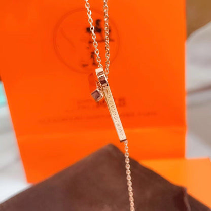 [Lucas Jewelry]HM NECKLACE PLATINUM ROSE GOLD DIAMOND