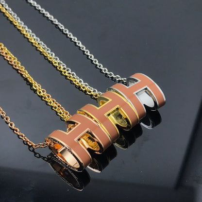 [Lucas Jewelry]H NECKLACE BROWN