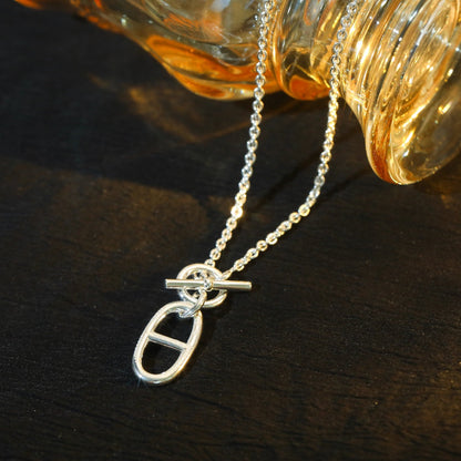 [Lucas Jewelry]HM CHAINE D'ANCRE PENDANT NECKLACE STERLING SILVER