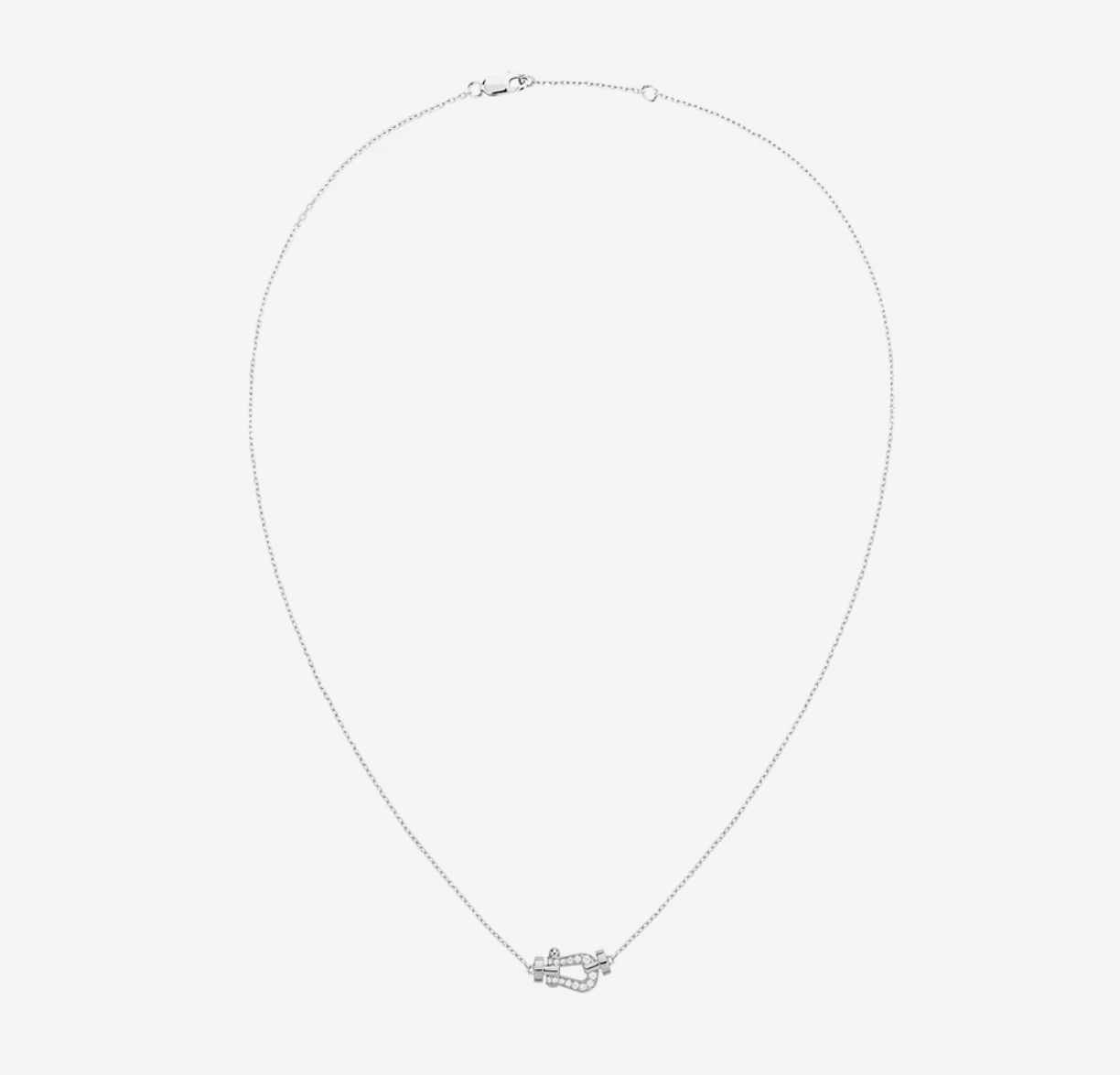 [Lucas Jewelry]FORCE 10 DIAMOND SILVER NECKLACE MINI MODEL