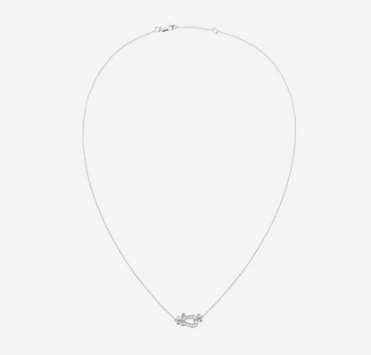 [Lucas Jewelry]FORCE 10 DIAMOND SILVER NECKLACE MINI MODEL