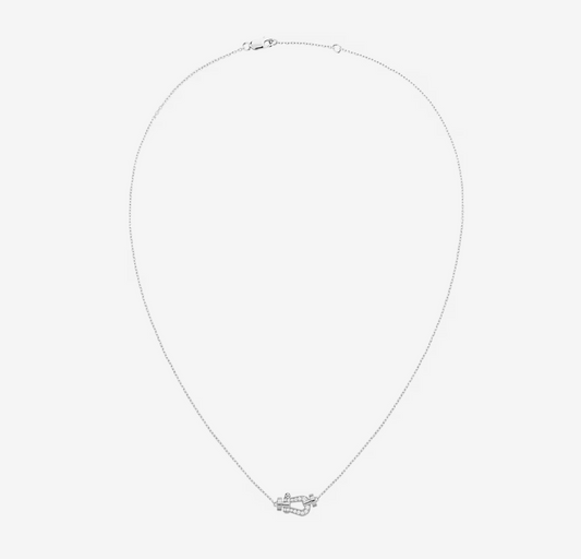 [Lucas Jewelry]FORCE 10 DIAMOND SILVER NECKLACE MINI MODEL