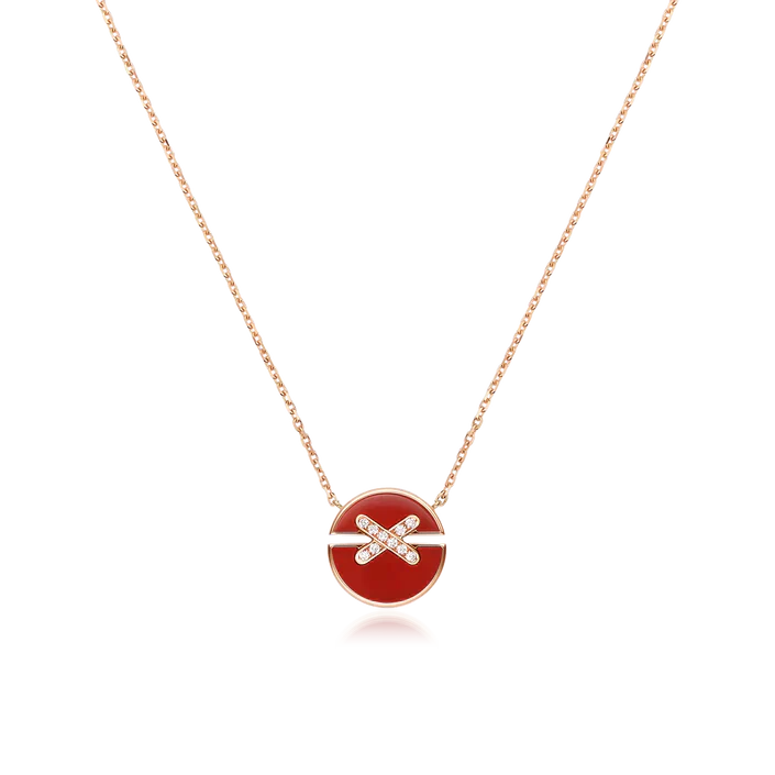 [Lucas Jewelry]JEUX DE ROSE GOLD DIAMOND NECKLACE