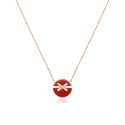 [Lucas Jewelry]JEUX DE ROSE GOLD DIAMOND NECKLACE