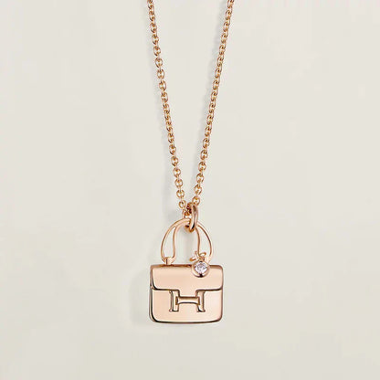 [Lucas Jewelry]AMULETTE PEDANT ROSE GOLD NECKLACE