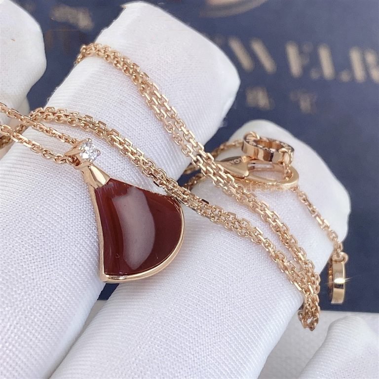 [Lucas Jewelry]DREAM NECKLACE CARNELIAN 1 DIAMOND