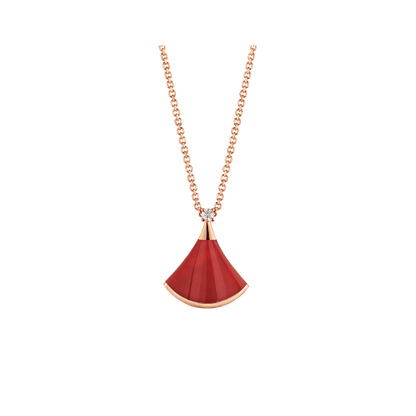 [Lucas Jewelry]DREAM NECKLACE CARNELIAN 1 DIAMOND