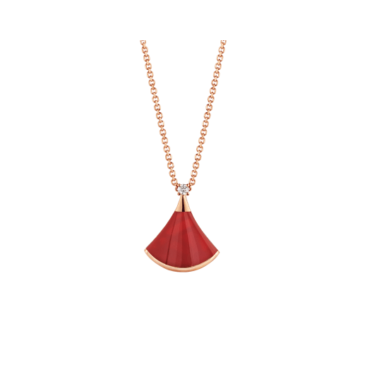 [Lucas Jewelry]DREAM NECKLACE CARNELIAN 1 DIAMOND