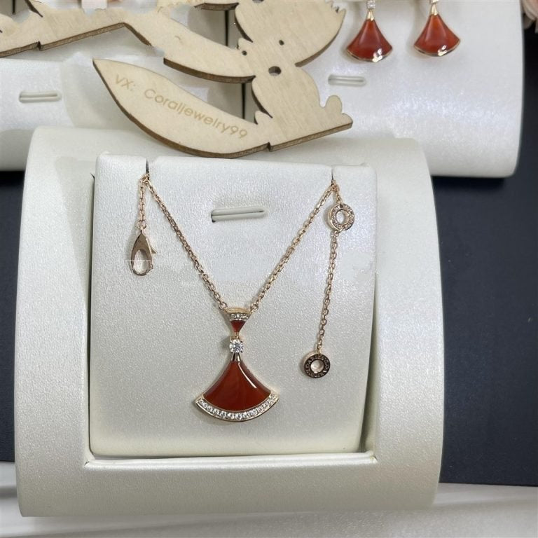 [Lucas Jewelry]DREAM NECKLACE CARNELIAN DIAMOND