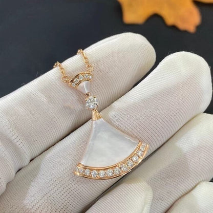 [Lucas Jewelry]DREAM NECKLACE MOP PINK GOLD DIAMOND