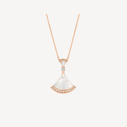 [Lucas Jewelry]DREAM NECKLACE MOP PINK GOLD DIAMOND