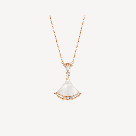 [Lucas Jewelry]DREAM NECKLACE MOP PINK GOLD DIAMOND