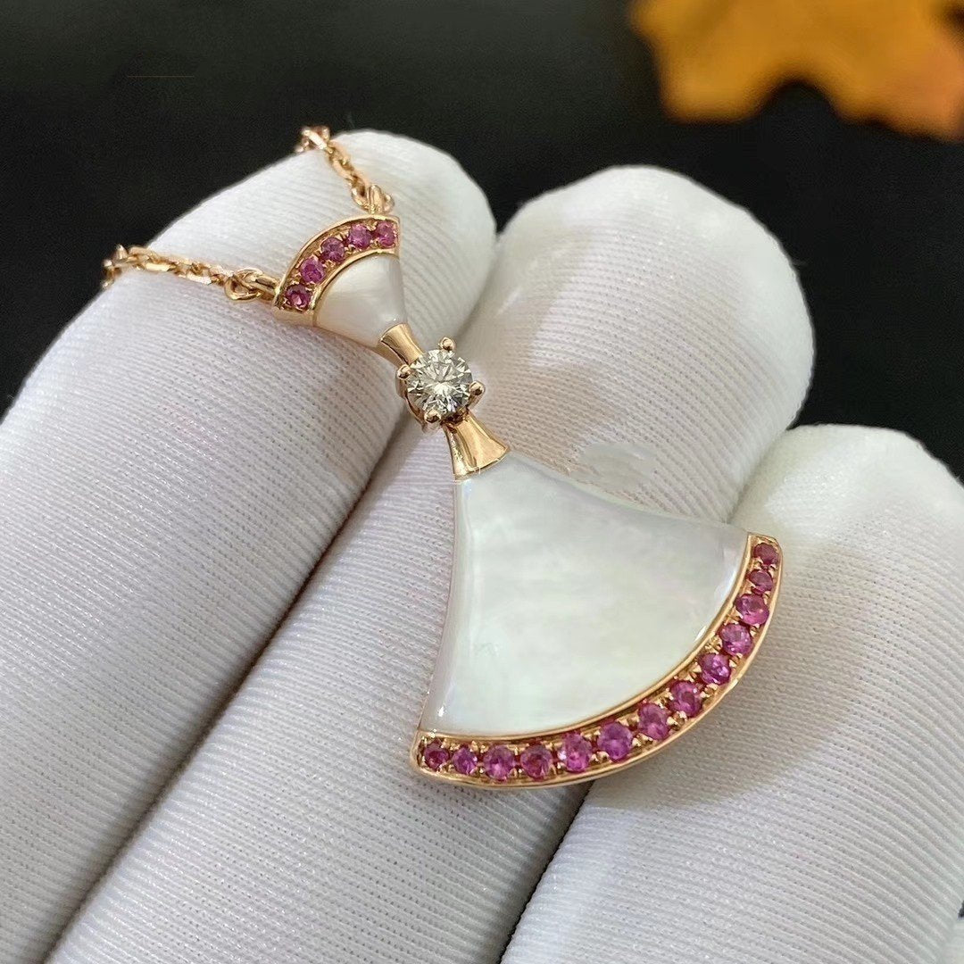 [Lucas Jewelry]DREAM NECKLACE MOP PINK DIAMOND