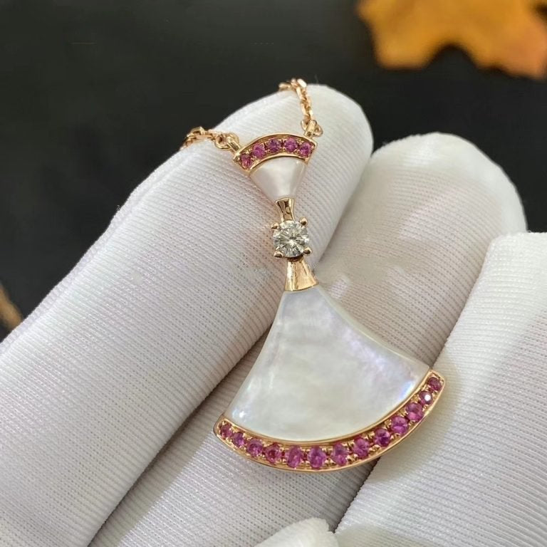 [Lucas Jewelry]DREAM NECKLACE MOP PINK DIAMOND