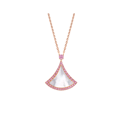 [Lucas Jewelry]DREAM NECKLACE MOP DIAMOND PINK