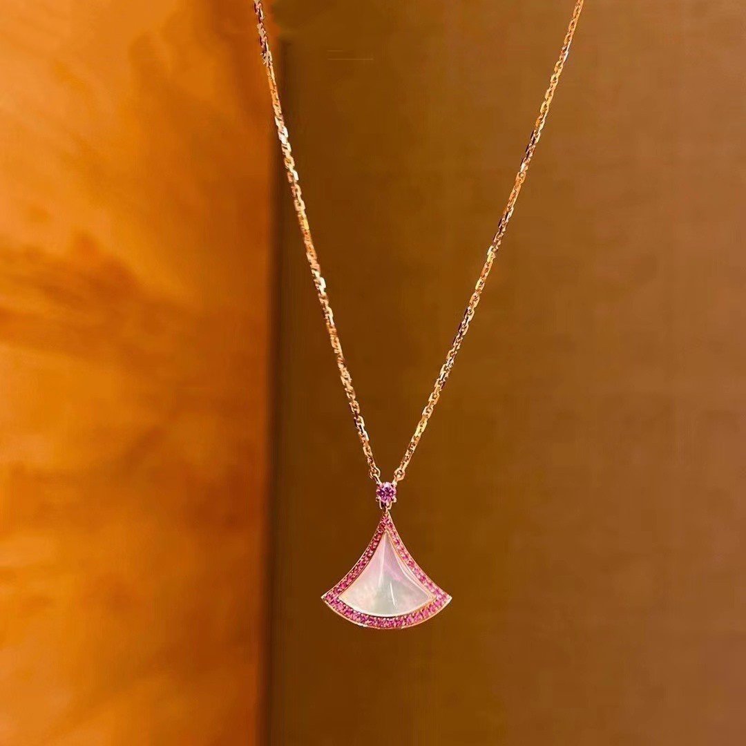 [Lucas Jewelry]DREAM NECKLACE MOP DIAMOND PINK