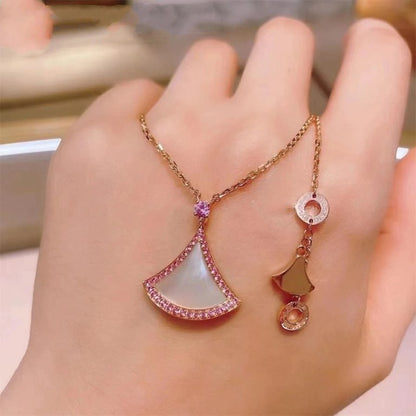 [Lucas Jewelry]DREAM NECKLACE MOP DIAMOND PINK