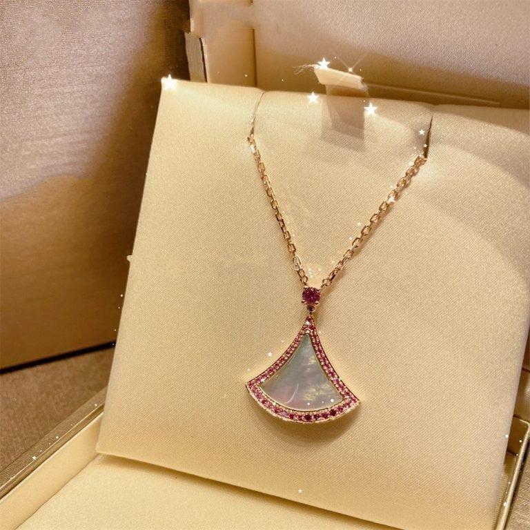 [Lucas Jewelry]DREAM NECKLACE MOP DIAMOND PINK