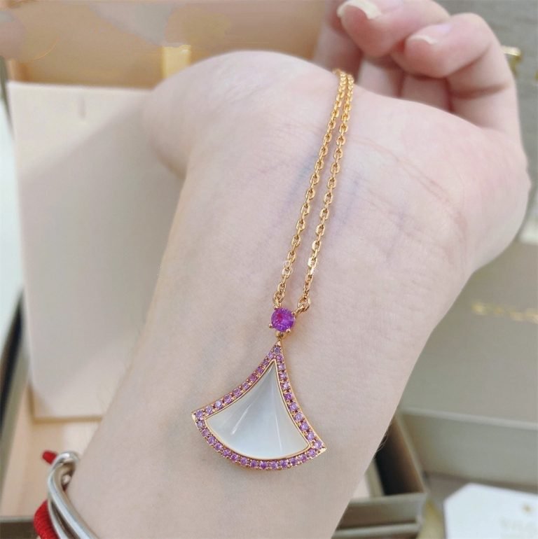 [Lucas Jewelry]DREAM NECKLACE MOP DIAMOND PINK