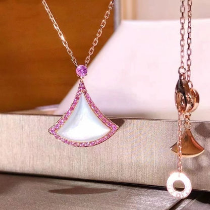 [Lucas Jewelry]DREAM NECKLACE MOP DIAMOND PINK