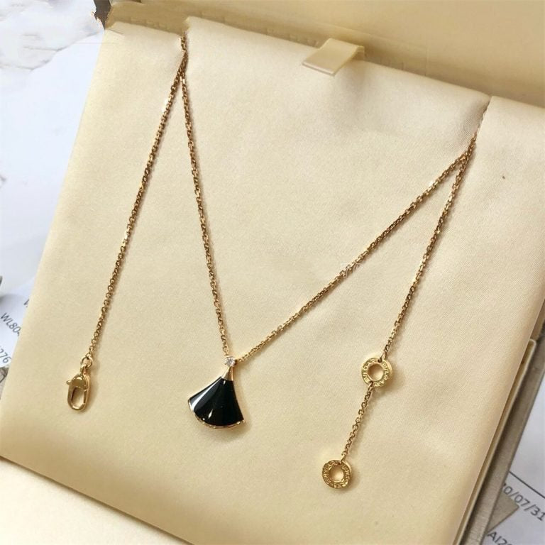 [Lucas Jewelry]DREAM NECKLACE ONYX 1 DIAMOND