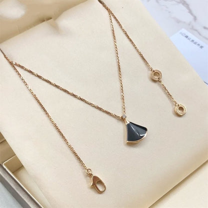 [Lucas Jewelry]DREAM NECKLACE ONYX 1 DIAMOND