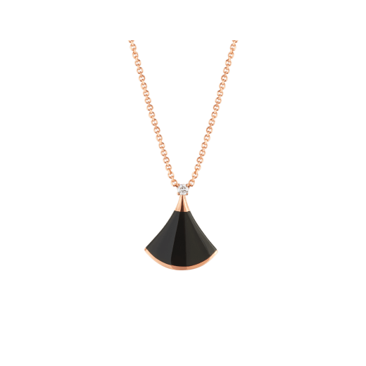 [Lucas Jewelry]DREAM NECKLACE ONYX 1 DIAMOND