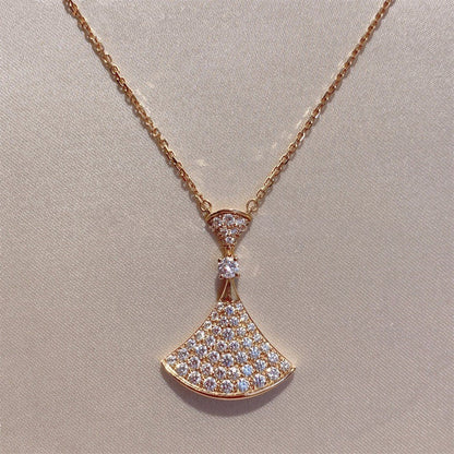 [Lucas Jewelry]DREAM NECKLACE PINK GOLD FULL DIAMOND