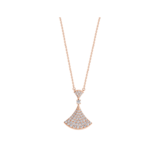 [Lucas Jewelry]DREAM NECKLACE PINK GOLD FULL DIAMOND