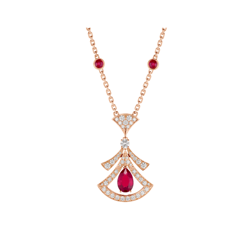 [Lucas Jewelry]DREAM NECKLACE CARNELIAN DIAMOND PINK GOLD