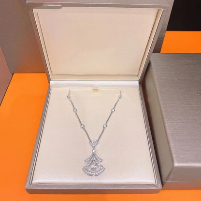 [Lucas Jewelry]DREAM NECKLACE WHITE DIAMOND SILVER