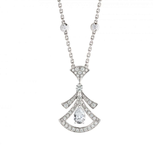 [Lucas Jewelry]DREAM NECKLACE WHITE DIAMOND SILVER