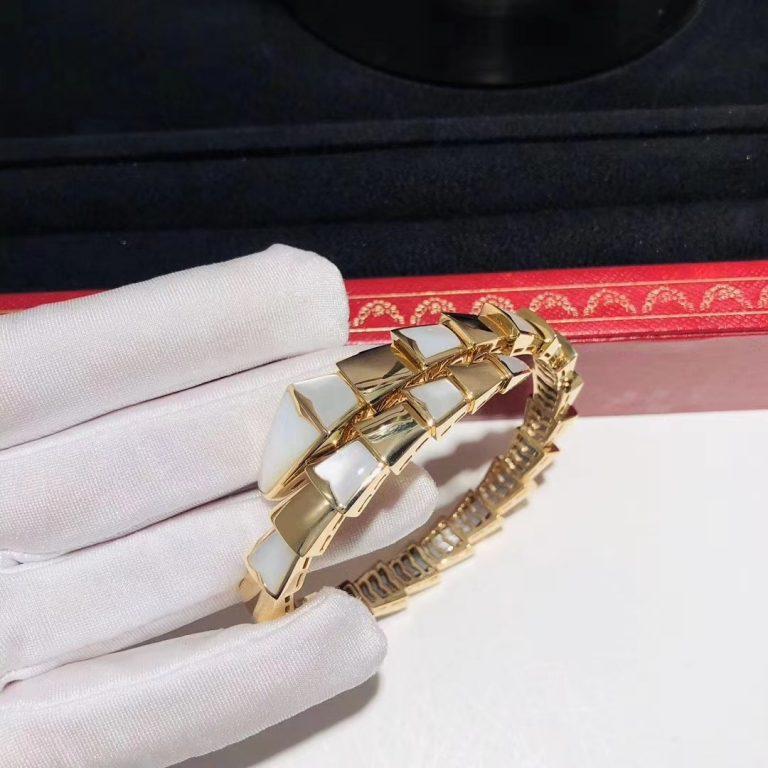 [Lucas Jewelry]SERPENTI BRACELET MOP GOLD