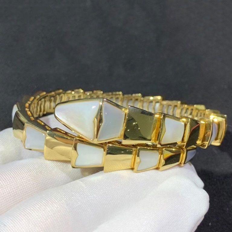 [Lucas Jewelry]SERPENTI BRACELET MOP GOLD