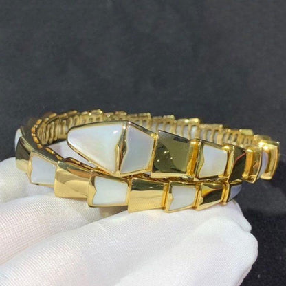 [Lucas Jewelry]SERPENTI BRACELET MOP GOLD