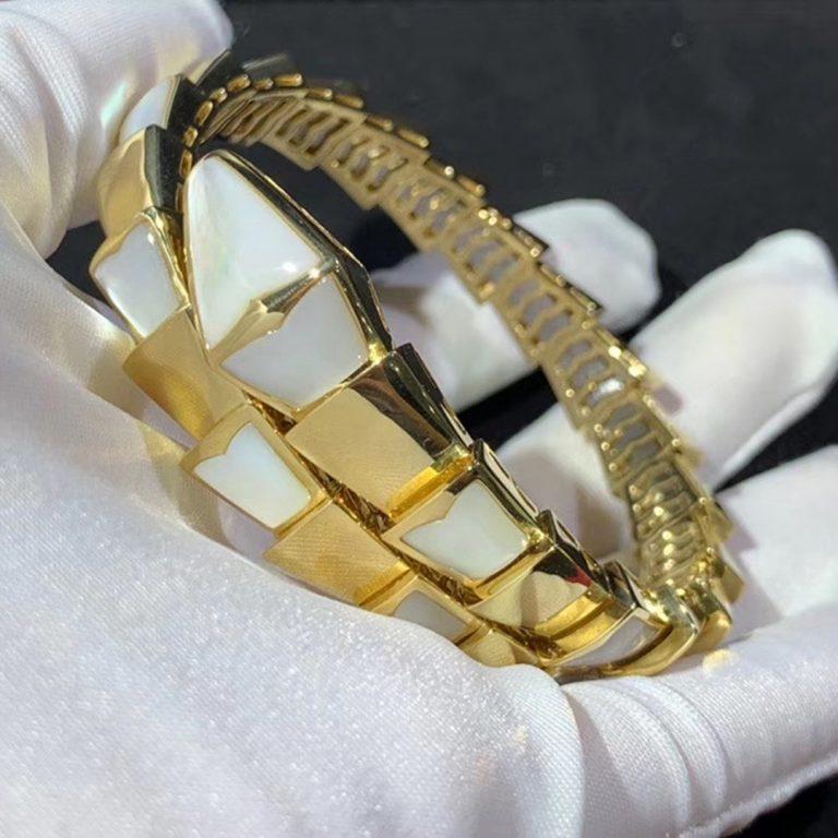 [Lucas Jewelry]SERPENTI BRACELET MOP GOLD