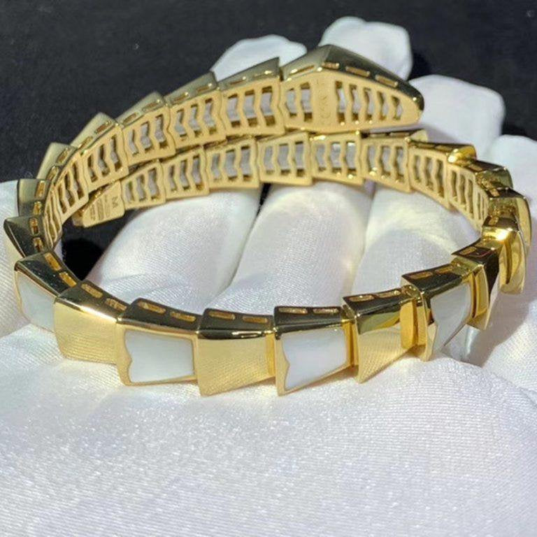 [Lucas Jewelry]SERPENTI BRACELET MOP GOLD