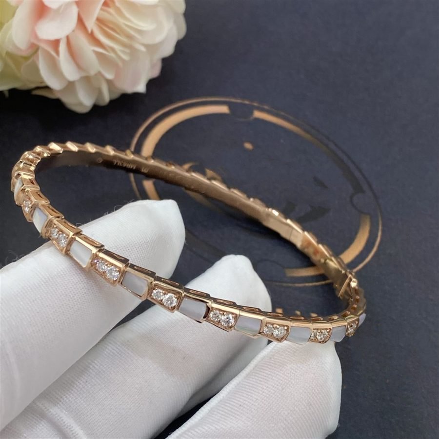 [Lucas Jewelry]SERPENTI BRACELET PINK GOLD MOP DIAMOND