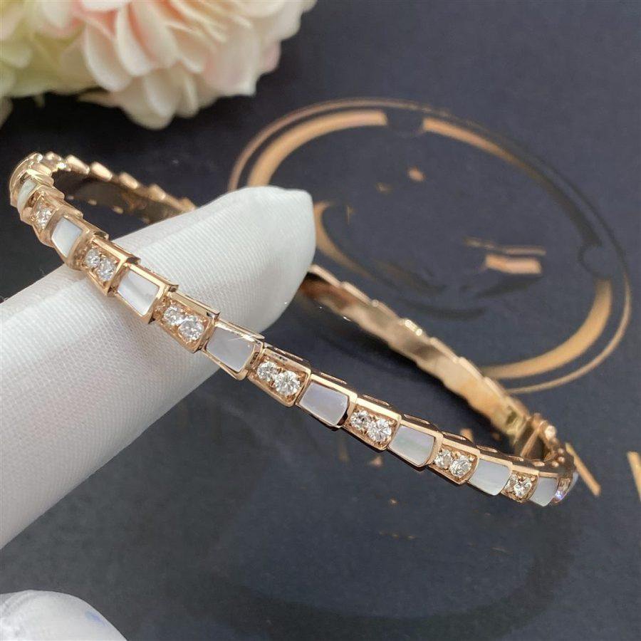 [Lucas Jewelry]SERPENTI BRACELET PINK GOLD MOP DIAMOND