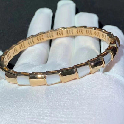 [Lucas Jewelry]SERPENTI BRACELET PINK GOLD MOP