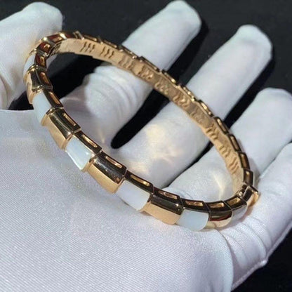 [Lucas Jewelry]SERPENTI BRACELET PINK GOLD MOP