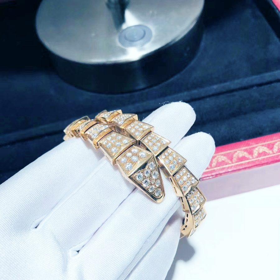 [Lucas Jewelry]SERPENTI BRACELET 8MM PINK GOLD DIAMOND